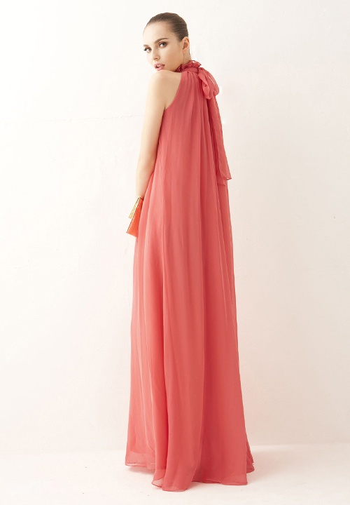 Watermelon color dress/gown $79